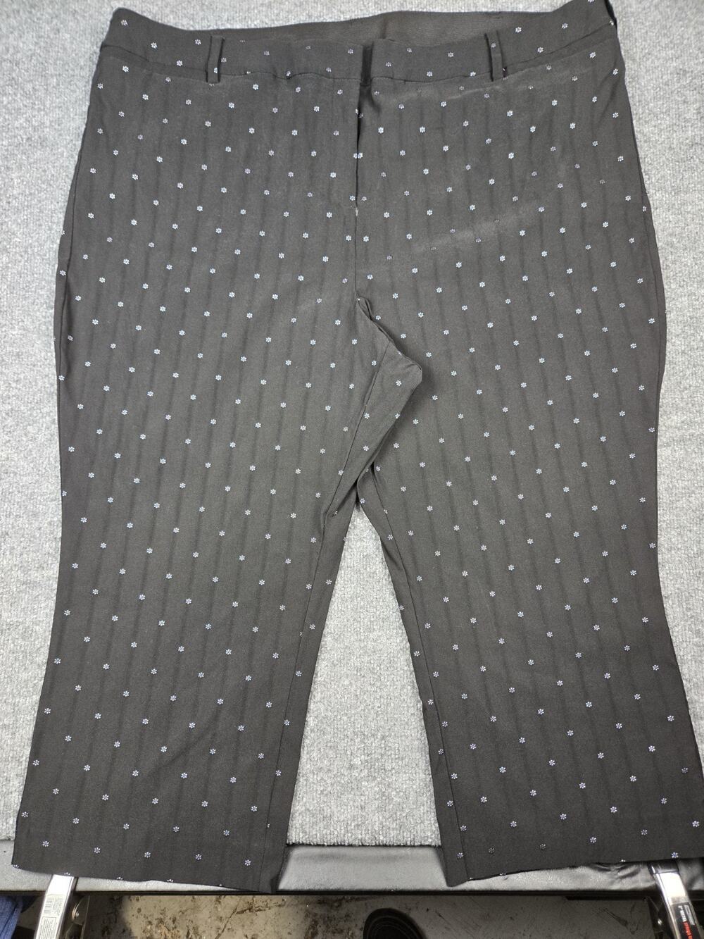 Lane Bryant Black With White Dress Crop Pants Size 26 #1078